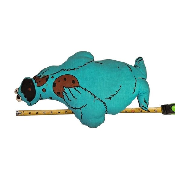 Vintage Cookie Monster Flat Plush 18" Sesame Street Muppets Inc. Stuffed Animal - Picture 7 of 7